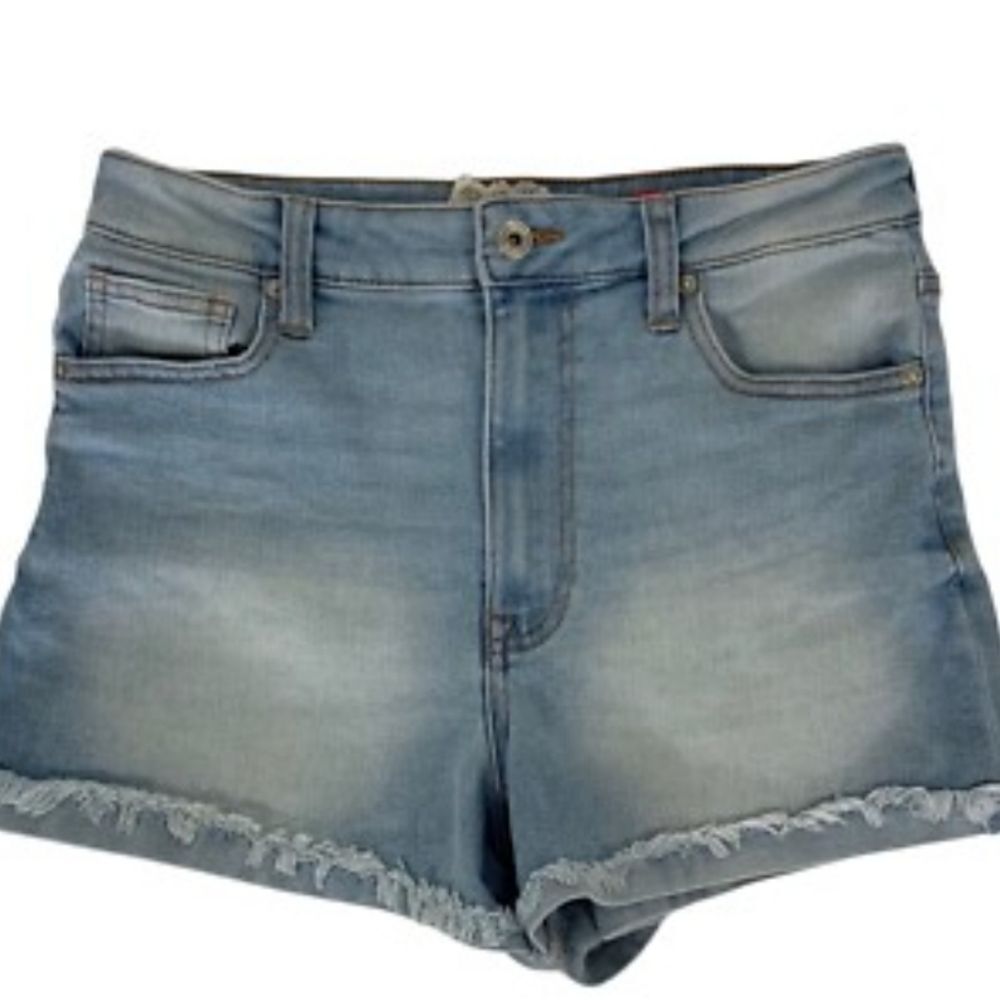 Raw Cutoff Denim Stretch Shorts